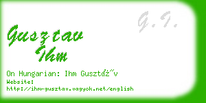 gusztav ihm business card